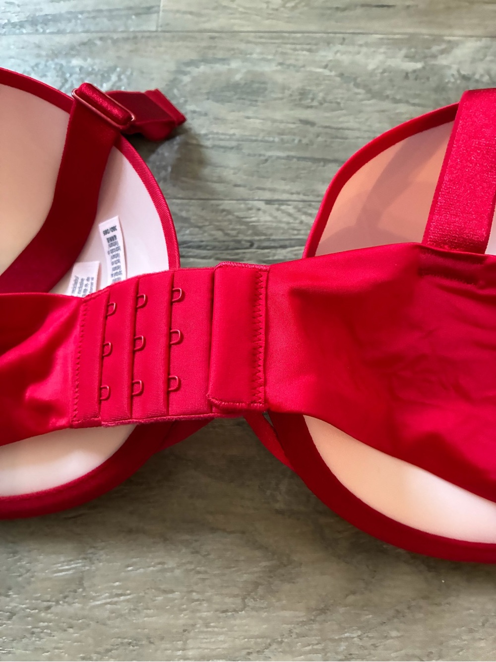 Victoria Secret Satin Rhinestone Logo Strap Push Up Bra - Picture 11 of 11
